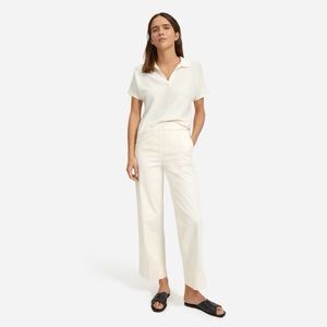 Everlane Cream Wide-Leg Pants